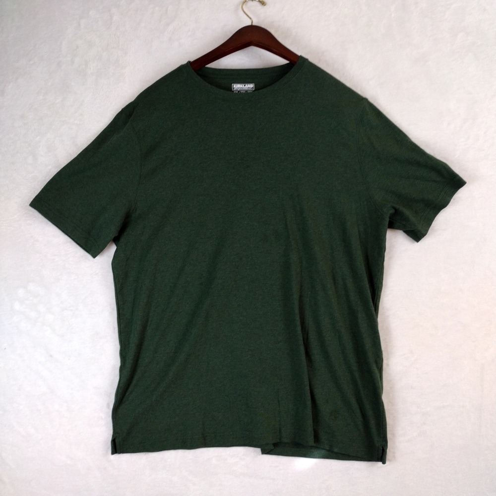 Kirkland Signature Mens XXL Green Pima Cotton Short Sleeve T-Shirt 7771400